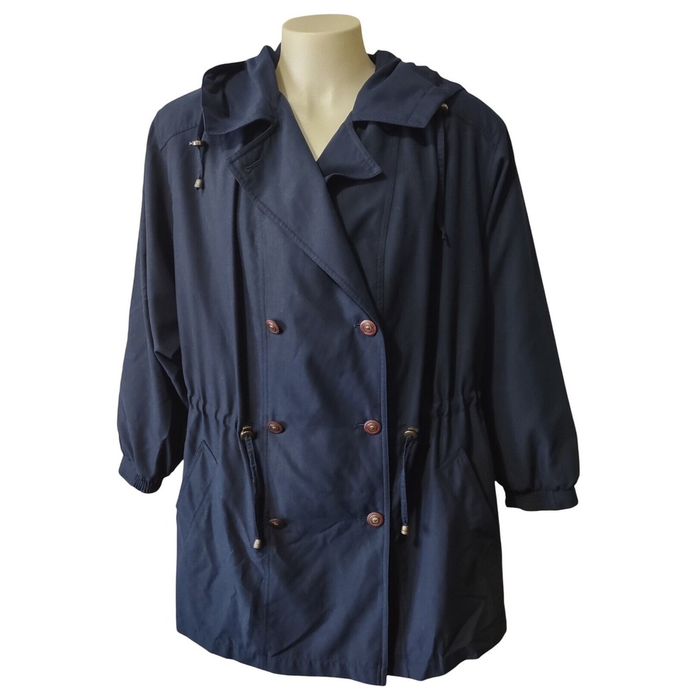 Lane Bryant Jacket 18/20 Women Vintage Gorp Core Blue Hooded Utility Y2K Coat
